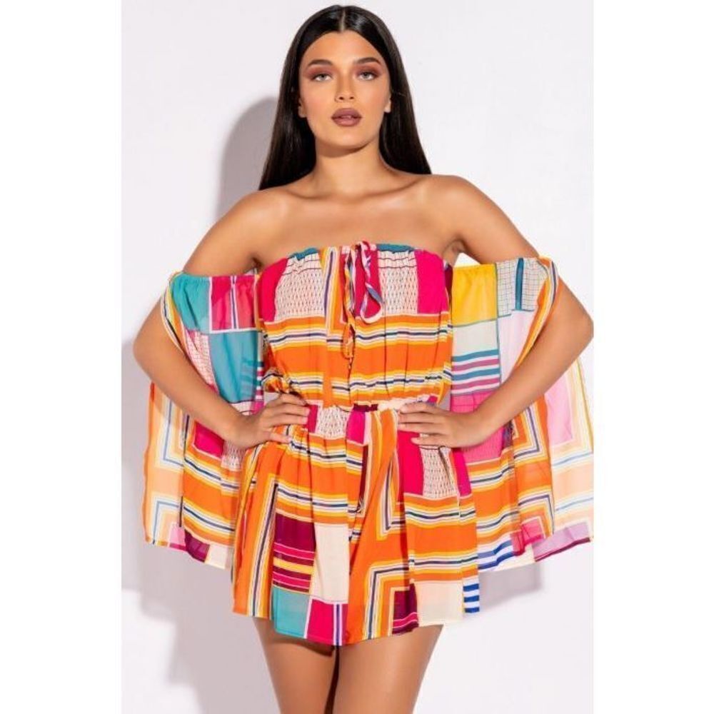 TRY ME OFF THE SHOULDER ROMPER - Picture 2 of 7
